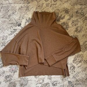 American Eagle Outfitters Brown Turtleneck Cropped Sweater